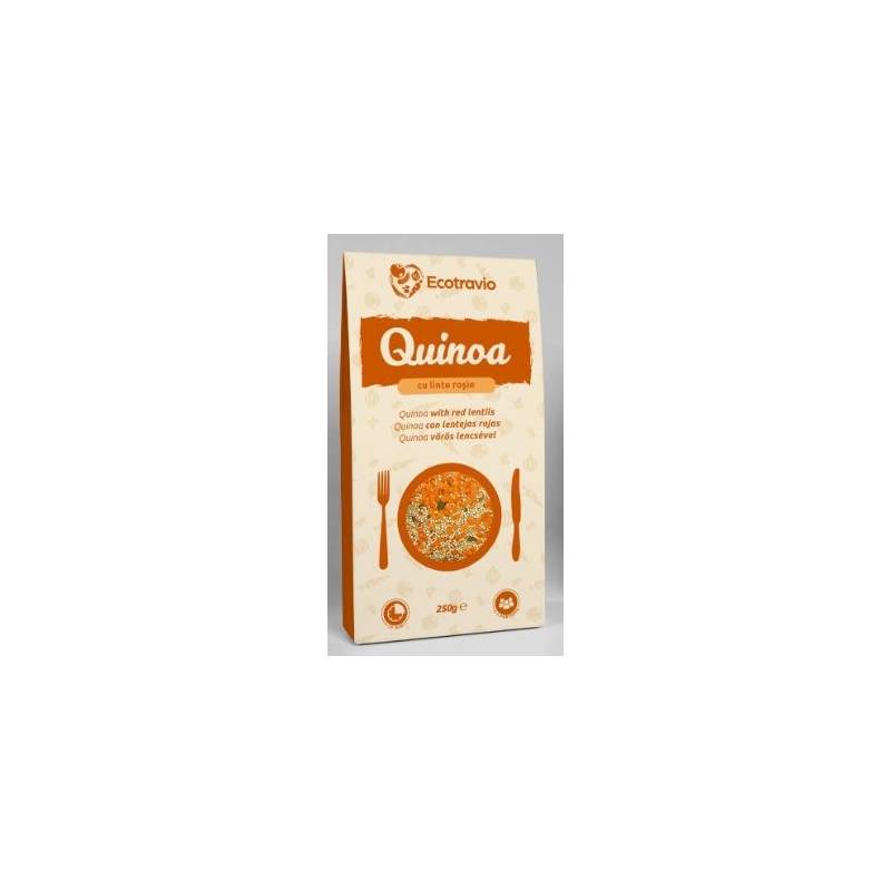 Quinoa cu linte rosie 250g - Ecotravio