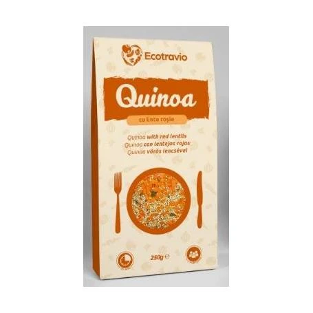 Quinoa cu linte rosie 250g - Ecotravio