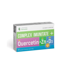 Complex Imunitate Quercetin+Zn+D3, 30cpr - Remedia - supliment natural pentru o imunitate crescuta