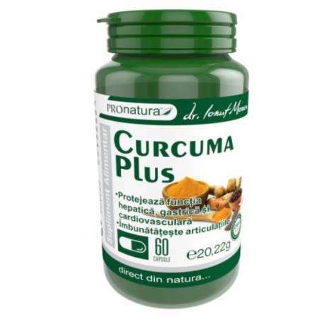Curcuma plus piperina, 30cps - Pro Natura