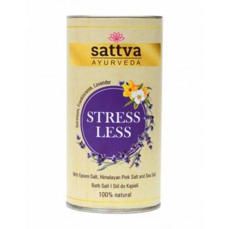 Sare de baie anti-stres cu sare epsom, sare de mare, sare de Himalaya, Stress Less, 300 g, Sattva