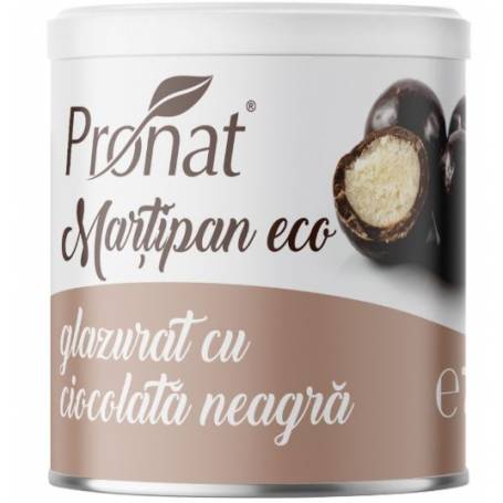 Martipan glazurat cu ciocolata neagra Eco-Bio 70g - Pronat