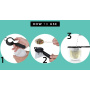 Teacup set, 60 de filtre naturfine pentru ceai + suport de prindere - Riensch&Held
