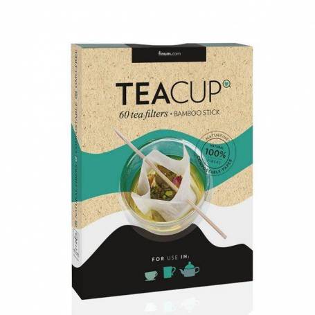 Teacup set, 60 de filtre naturfine pentru ceai + bastonas de bambus - Riensch&Held