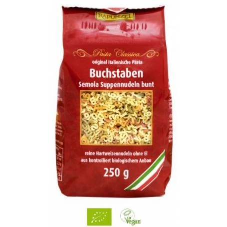 Fidea supa litere colorate Eco-Bio 250g - Rapunzel