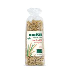 Fusilli din orez integral fara gluten eco-bio 500g - Amisa