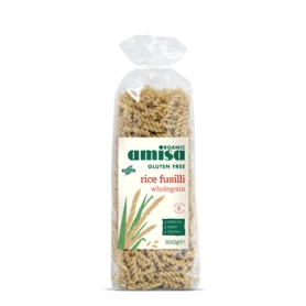 Fusilli din orez integral fara gluten eco-bio 500g - Amisa