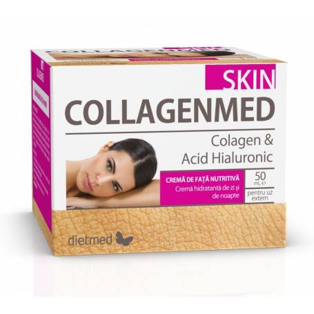 Crema de fata cu Colagen si Acid Hialuronic 50 ml - Collagenmed Skin, Dietmed