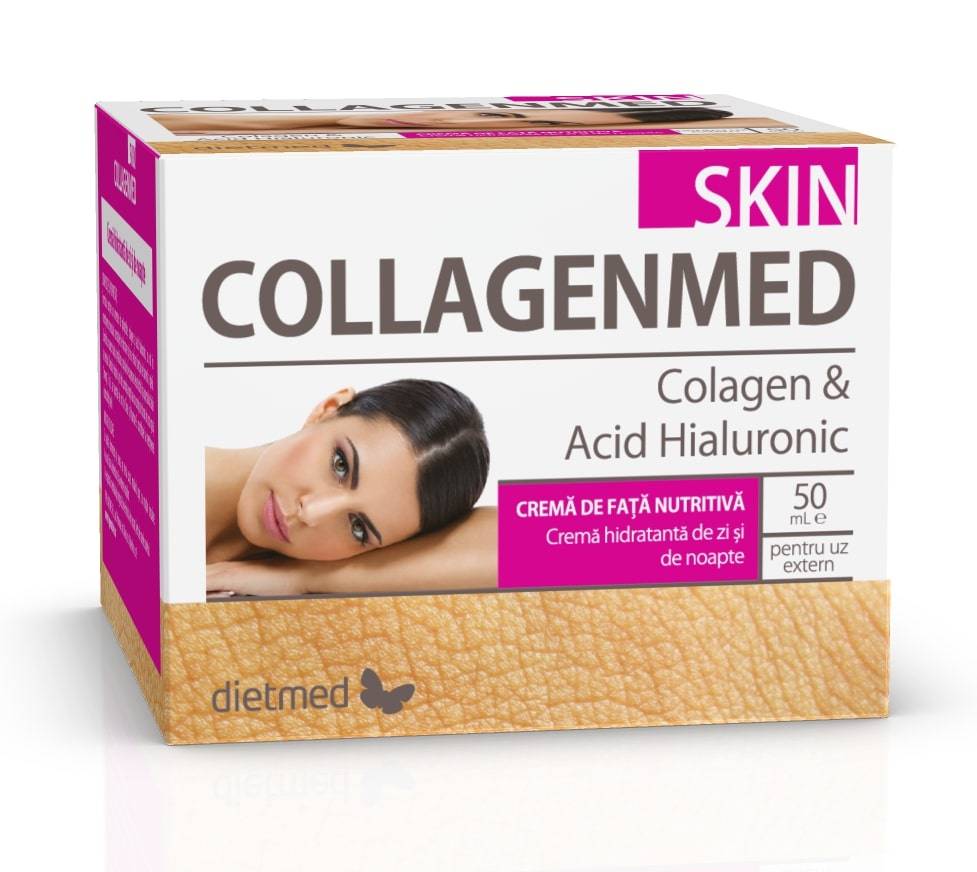 Crema De Fata Cu Colagen Si Acid Hialuronic 50 Ml - Collagenmed Skin, Dietmed
