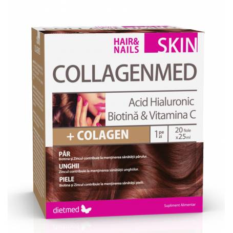 Collagenmed Skin, Hair, Nails, 20 fiole buvabile a 25ml, DietMed - Type Nature