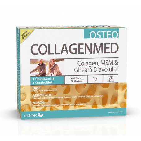 Collagenmed Osteo - colagen pentru articulatii, 20 plicuri, Dietmed-Naturmil