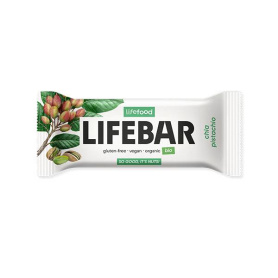 Baton cu chia si fistic, raw, eco-bio, 40 g, Lifefood