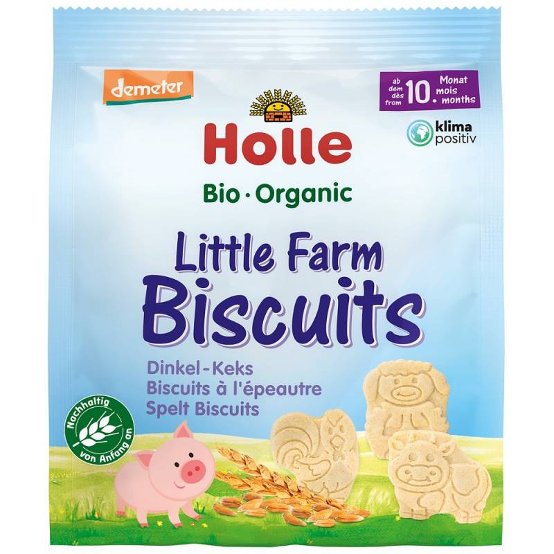 Biscuiti din spelta pentru copii, Mica Ferma, + 10 luni, 100 g, Holle
