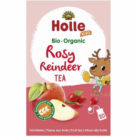 Ceai de fructe pentru copii, Rosy Reindeer,  + 3 ani, eco-bio, 20 plicuri, Holle