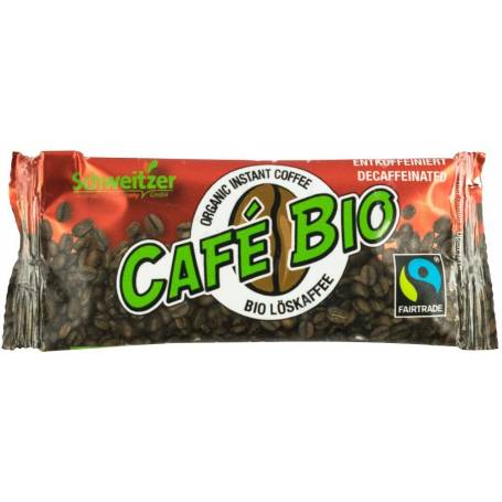 Cafea instant decofeinizata, fairtrade, 100% arabica Eco-Bio 2,4g - Schweitzer