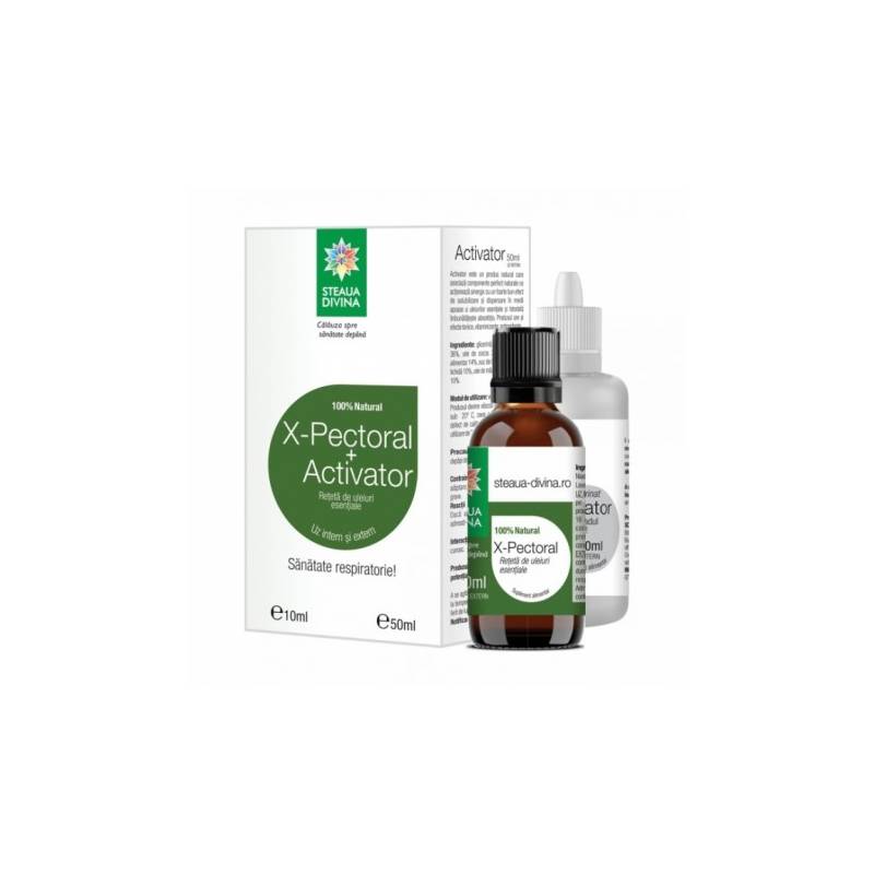 X-pectoral 10 ml cu activator, adjuvant pentru tuse, 50 ml, Steaua