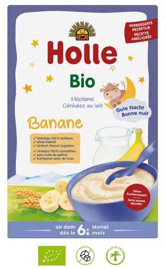 Terci Cu Lapte Si Banane Pentru Copii, +6 Luni, Eco-bio 250g - Holle
