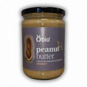 Crema de arahide crunchy, Fara Gluten, Eco-Bio 500g - Obio