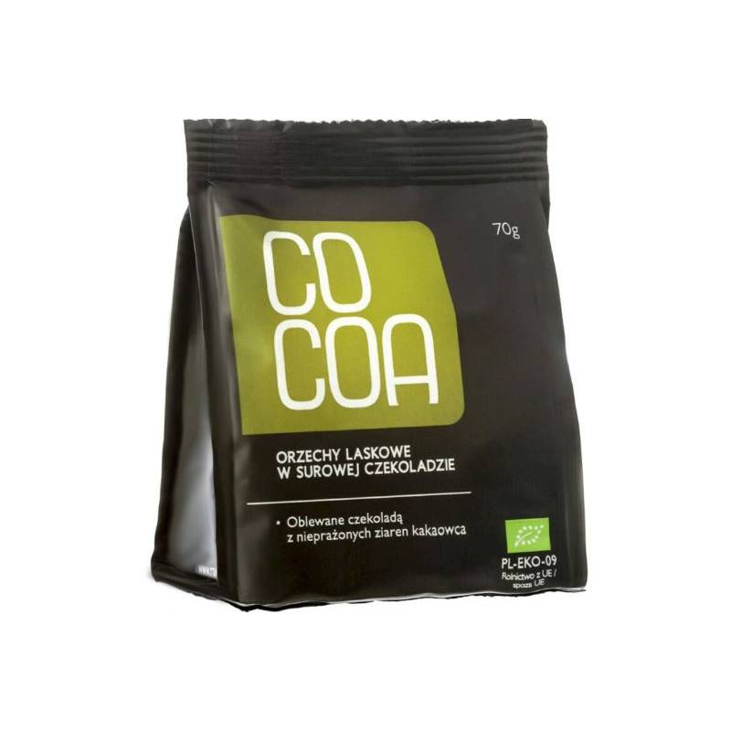 Alune de padure in Ciocolata Raw-Vegan Eco-Bio 70g - Cocoa