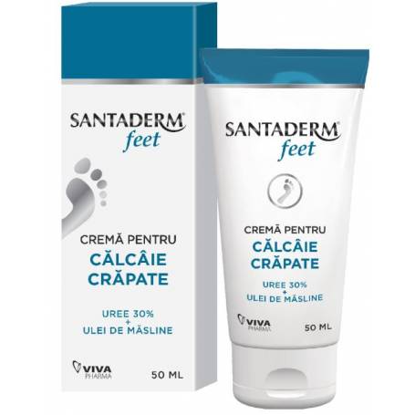 CREMA CALCAIE CRAPATE UREE 30% Si ULEI MASLINE Santaderm 50ML - VIVA PHARMA