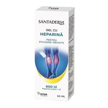 GEL HEPARINA PICIOARE OBOSITE Santaderm 600UI, 50ML - VIVA PHARMA