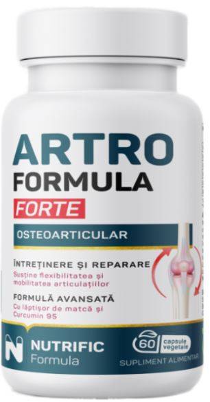 ARTRO FORMULA FORTE, Sanatatea sistemului osos si articular 60cps - NUTRIFIC