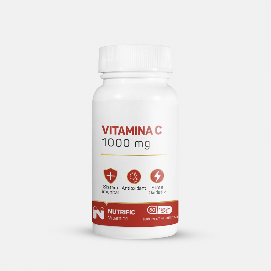 Vitamina C, 1000 Mg, 50 Capsule Xxl, Nutrific