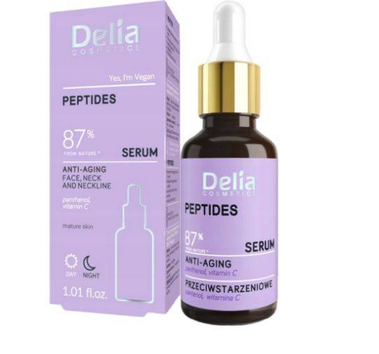 Ser Anti-imbatranire Pentru Fata Si Decolteu, Cu Peptide, 30 Ml - Delia Cosmetics