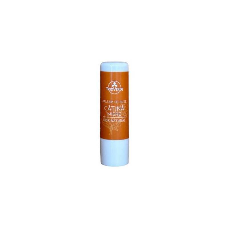 Balsam de buze catina si miere, 5g - Trio Verde