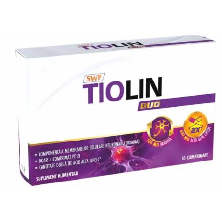 TIOLIN DUO, Antioxidant, 30 Comprimate - SUNWAVE PHARMA