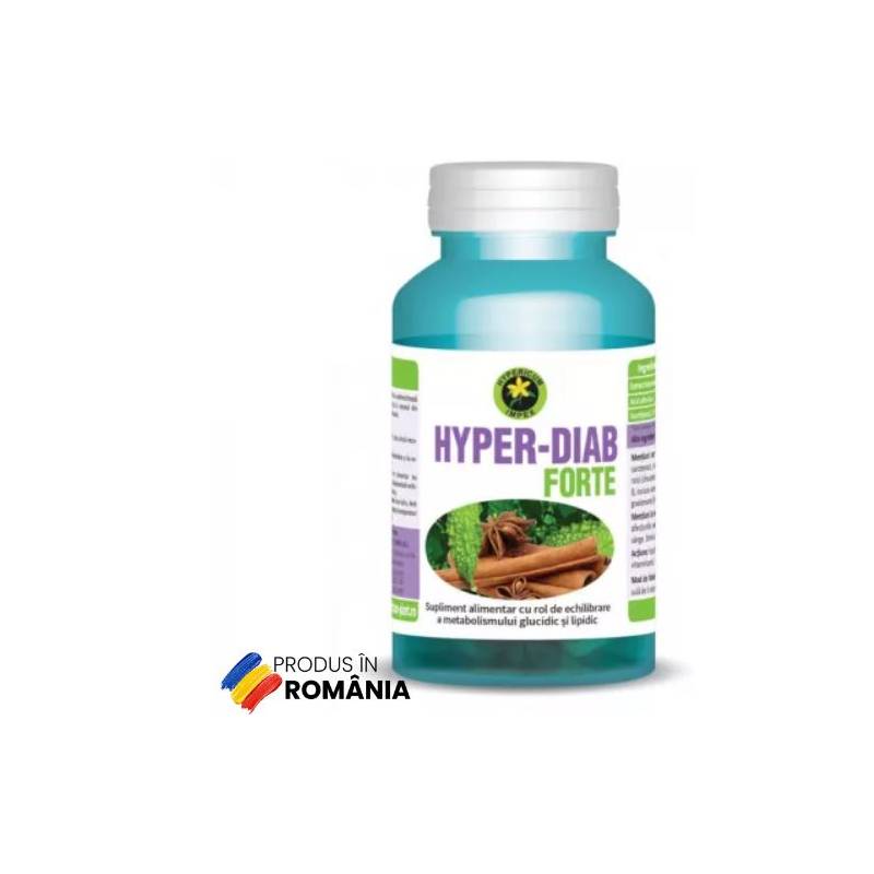 Hyper Diab Forte - Rol adjuvant în reglarea glicemiei, 60cps -