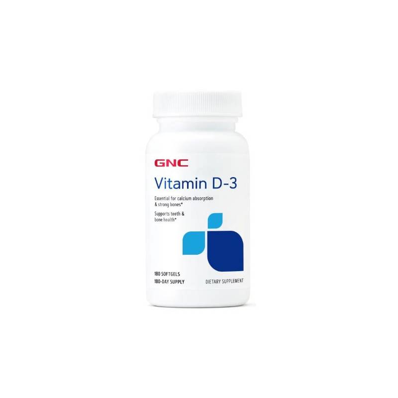 VITAMINA D3, 50MCG (2000UI) 180 Capsule - GNC