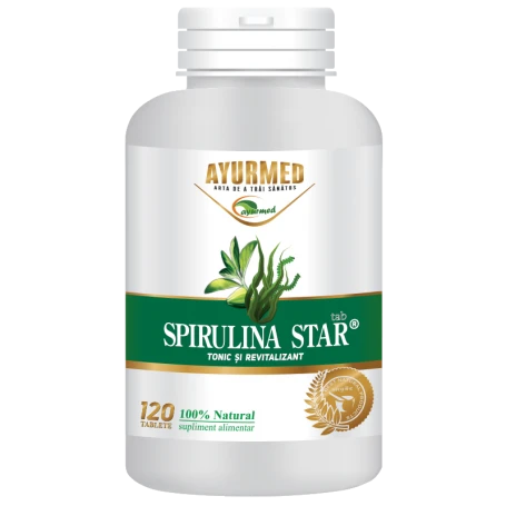 Spirulina star, tonic si revitalizant 120 tablete Ayurmed