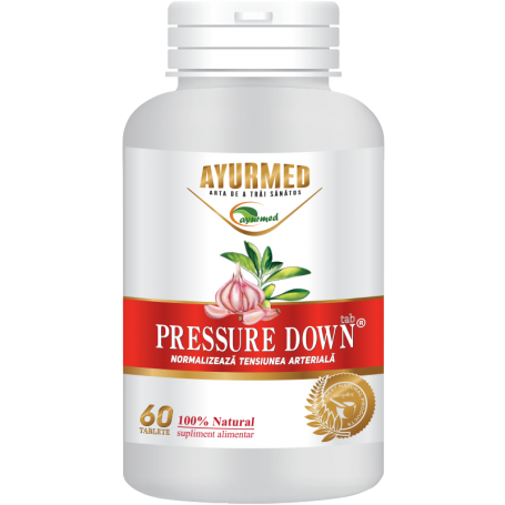 Pressure down, normalizeaza tensiunea arteriala, 60 sau 120 tablete hipertensiune - Ayurmed