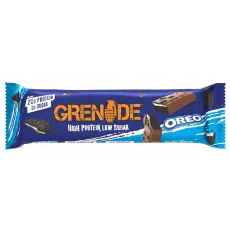 Baton Proteic Cu Aroma De Biscuiti Oreo, Grenade High Protein, Low Sugar 60G - GNC