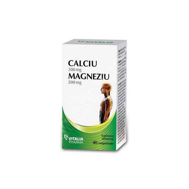 CALCIU SI MAGNEZIU 40 Comprimate - VITALIA PHARMA