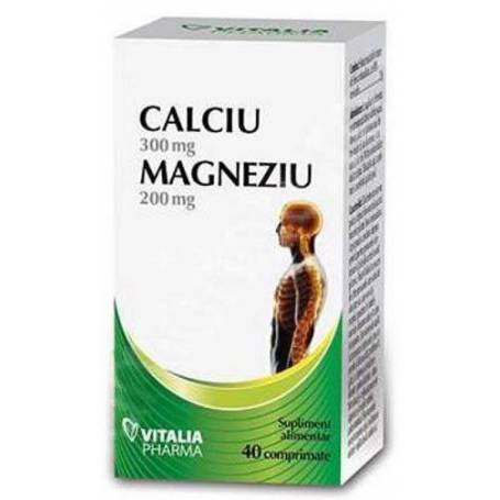 CALCIU SI MAGNEZIU 40 Comprimate - VITALIA PHARMA