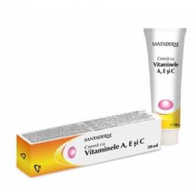 CREMA CU VITAMINA A, E si C, SANTADERM 50ML - VITALIA PHARMA