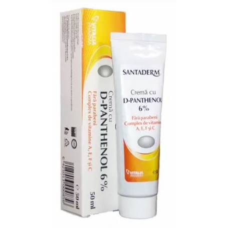 CREMA Cu PANTHENOL 6% SANTADERM 50ML - VITALIA PHARMA