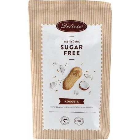 Biscuiti fara zahar cu fibre de nuca de cocos si bambus, 175 g, Delicia