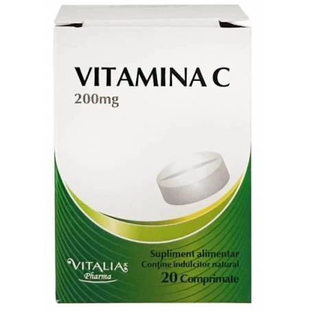 VITAMINA C 200MG, 20 Comprimate - VITALIA PHARMA