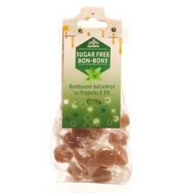 BOMBOANE BALSAMICE FARA ZAHAR CU PROPOLIS 70G - APIDAVA