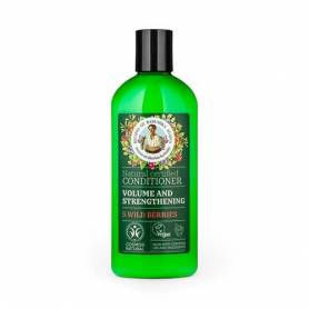 Balsam Natural pentru Volum si Intarirea Firului de Par cu 5 Fructe de Padure, 260 ml, Bunica Agafia
