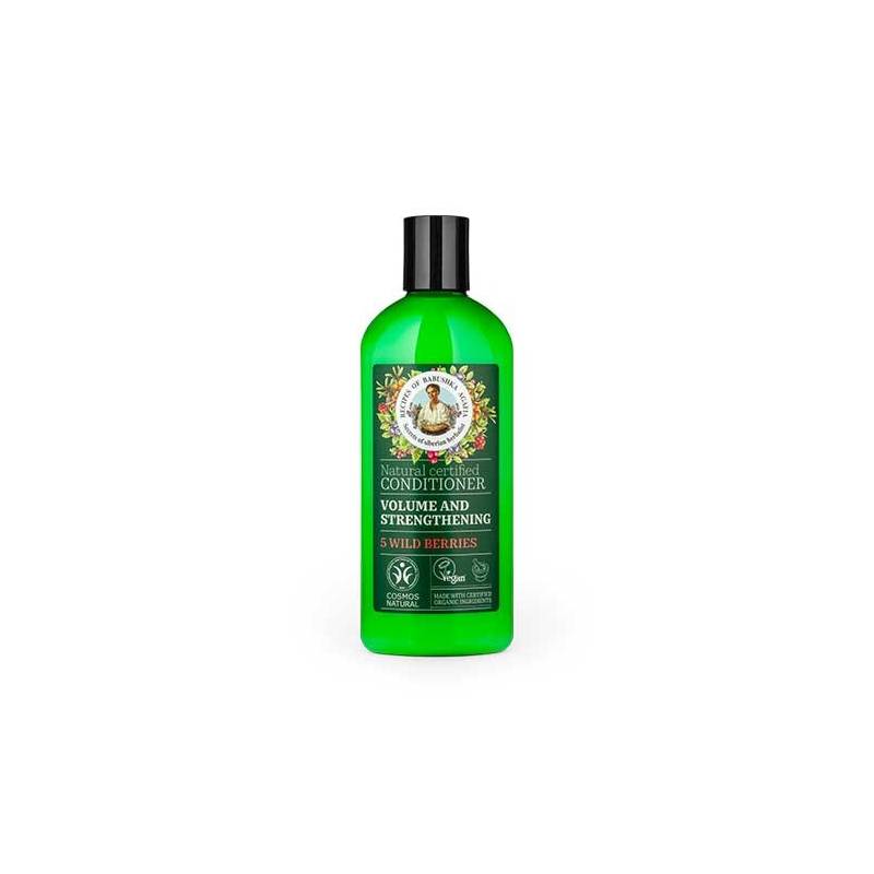 Balsam Natural pentru Volum si Intarirea Firului de Par cu 5 Fructe
