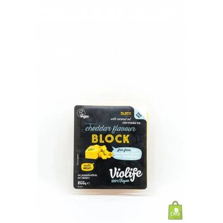 Branza vegana cu aroma de Cheddar, calup 200 g, Violife