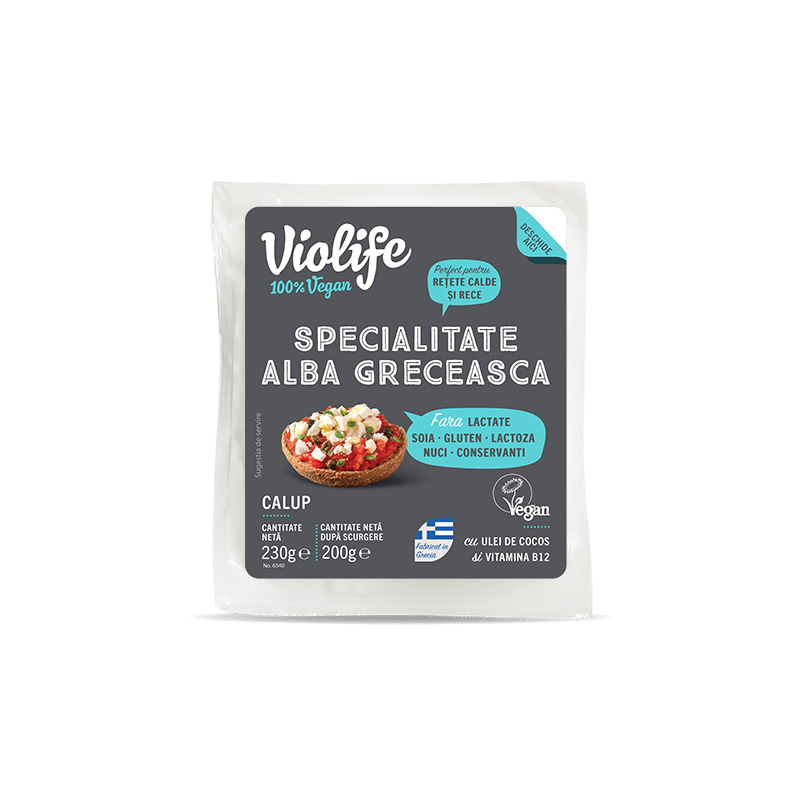 Specialitate greceasca de branza vegana in saramura, Calup 200 g,