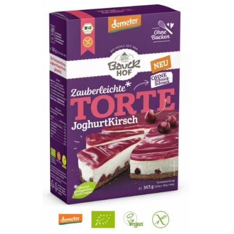 Mix pentru tort cu iaurt si cirese FARA GLUTEN, Eco-Bio 365g - BauckHof