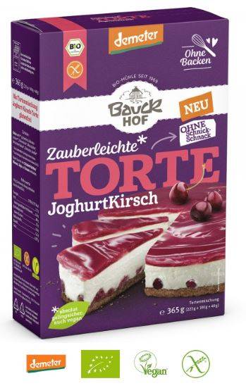 Mix Pentru Tort Cu Iaurt Si Cirese Fara Gluten, Eco-bio 365g - Bauckhof