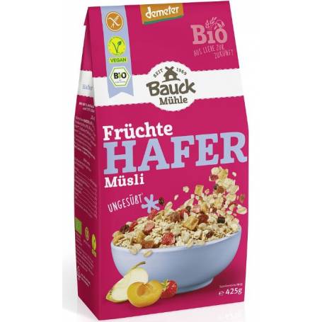 Musli cu ovaz si fructe, Fara gluten Eco-Bio 425g - BauckHof