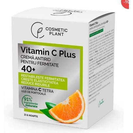 Crema antirid pentru fermitate 40+, Vitamin C Plus, 50ml - Cosmetic Plant